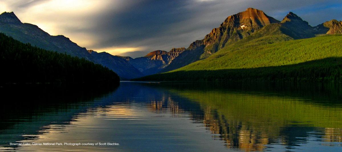 Bowman Lake, Glacier National Park. Photograph courtesy of Scott Bischke.